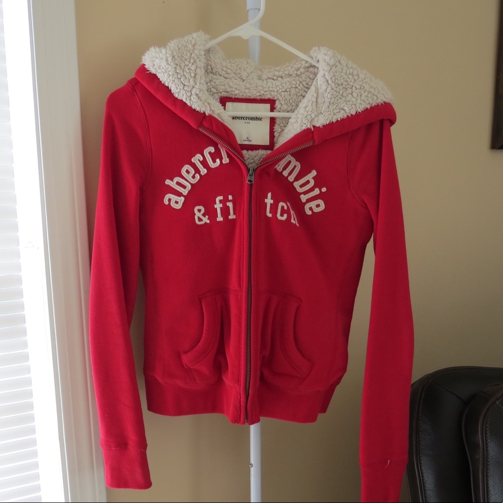Abercrombie fleece zip up hoodie